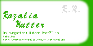 rozalia mutter business card